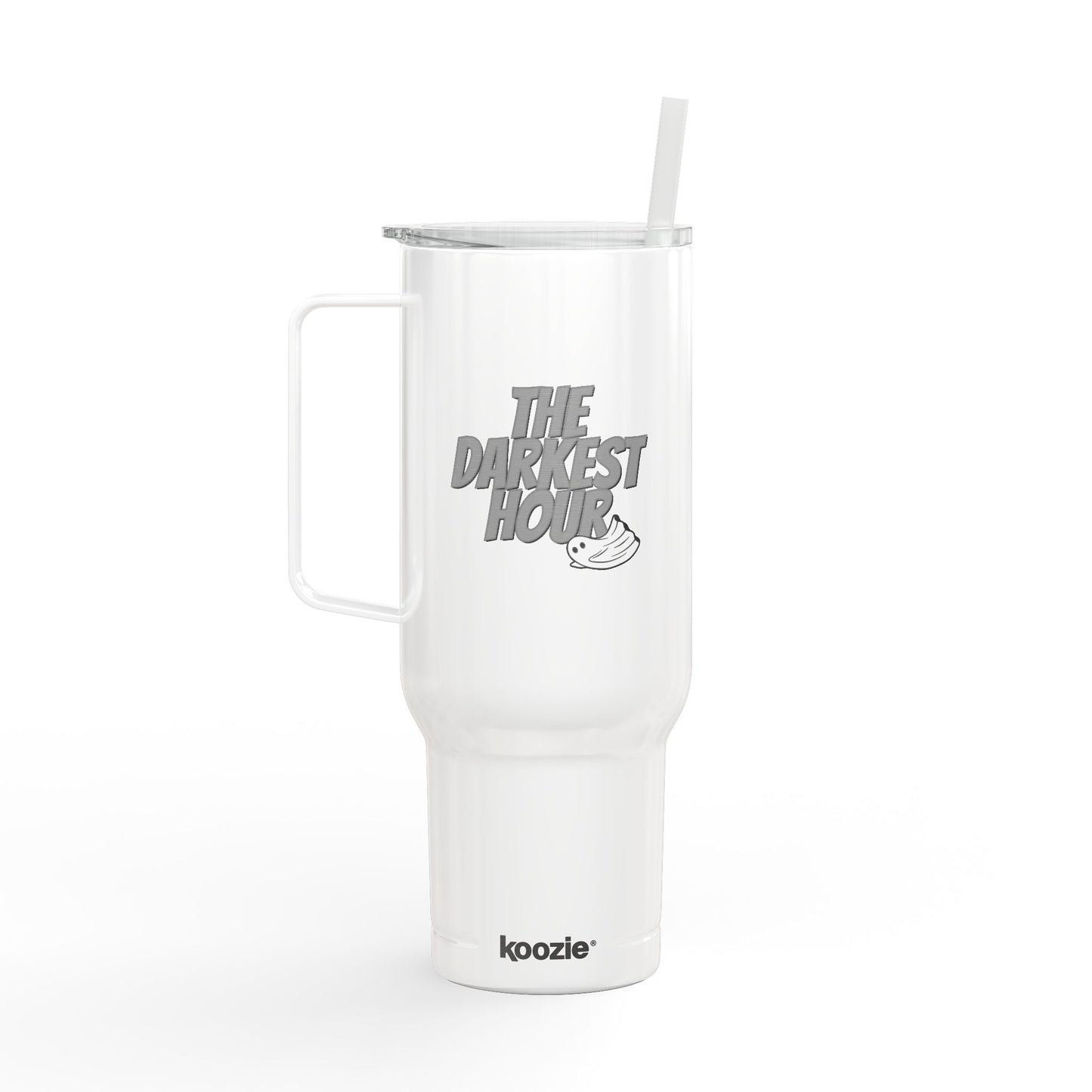 40oz Tumbler with Handle — “The Darkest Hour” Coffee Design