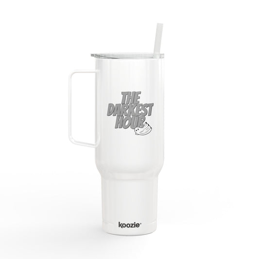 40oz Tumbler with Handle — “The Darkest Hour” Coffee Design
