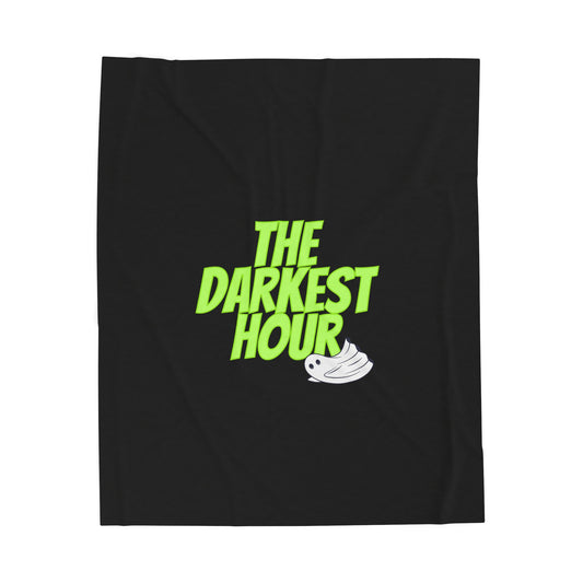 Velveteen Plush Blanket — TDH Logo Neon Ghost Cozy Throw