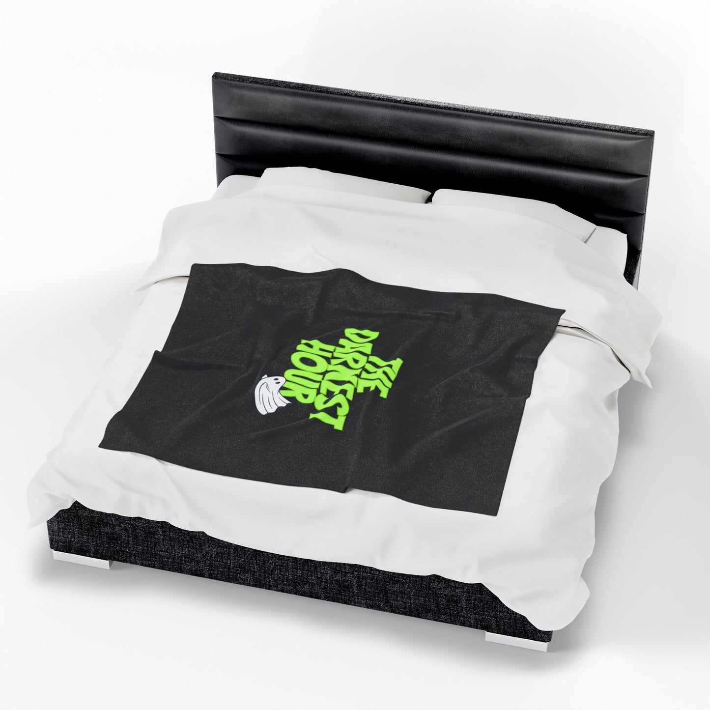 Velveteen Plush Blanket — TDH Logo Neon Ghost Cozy Throw